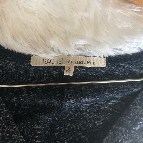 🔴SOLD🔴Rachel Roy Crossover Heather Navy Blouse - Picture 7 of 13